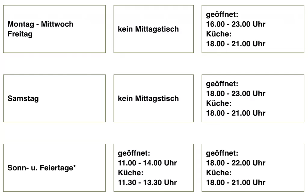 Öffnungszeiten_ Landgasthof Vogt